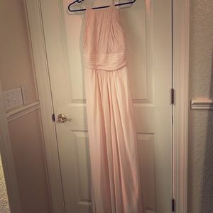 Blush full length bridesmaid gown worn once